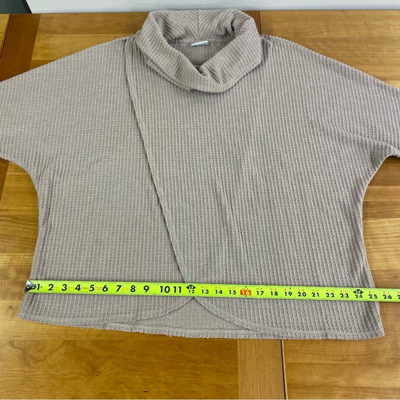 Lularoe Kristen waffle knit cowl neck with crisscross front Large - Picture 11 of 11